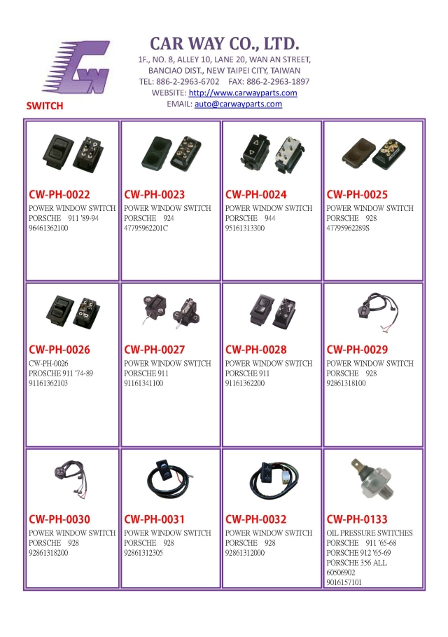 PORSCHE POWER WINDOW SWITCH PORSCHE POWER WINDOW SWITCH