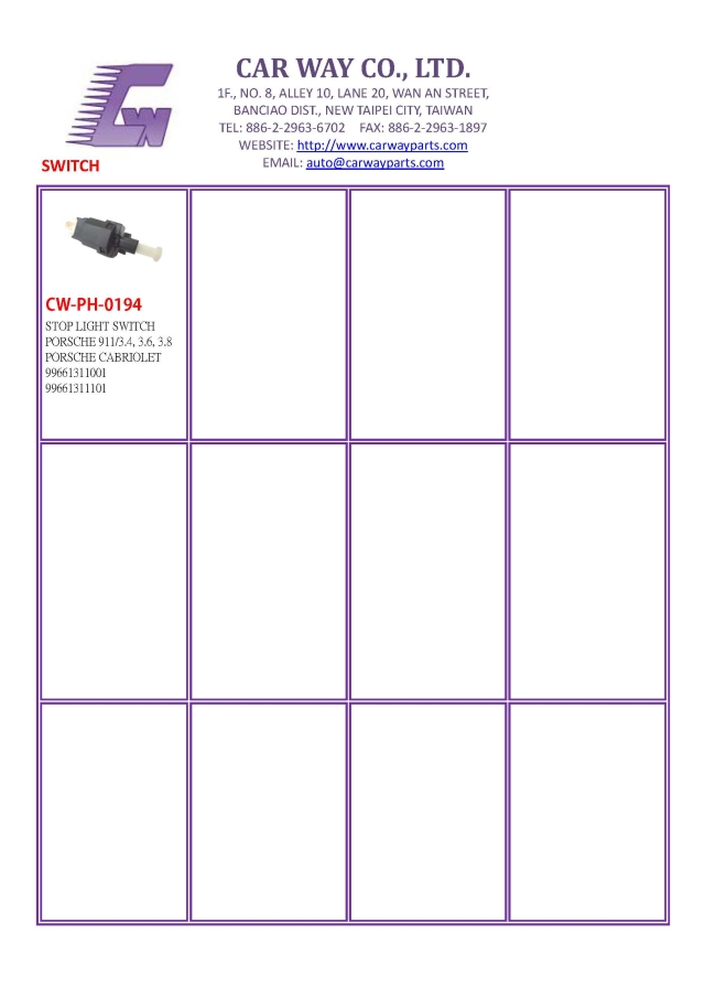PH POWER WINDOW SWITCH PH POWER WINDOW SWITCH