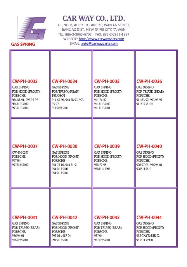 PORSCHE GAS SPRING1 PORSCHE GAS SPRING1