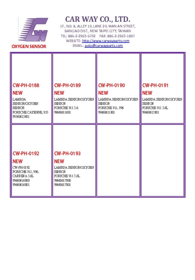PORSCHE OXYGEN SENSOR2