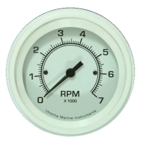 Utrema White Marine Tachometer 3-3/8 Utrema White Marine Tachometer 3-3/8