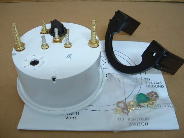 Utrema White Marine Tachometer 3-3/8