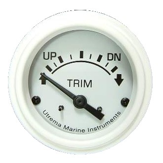 Utrema White Marine Trim Gauge 2-1/16