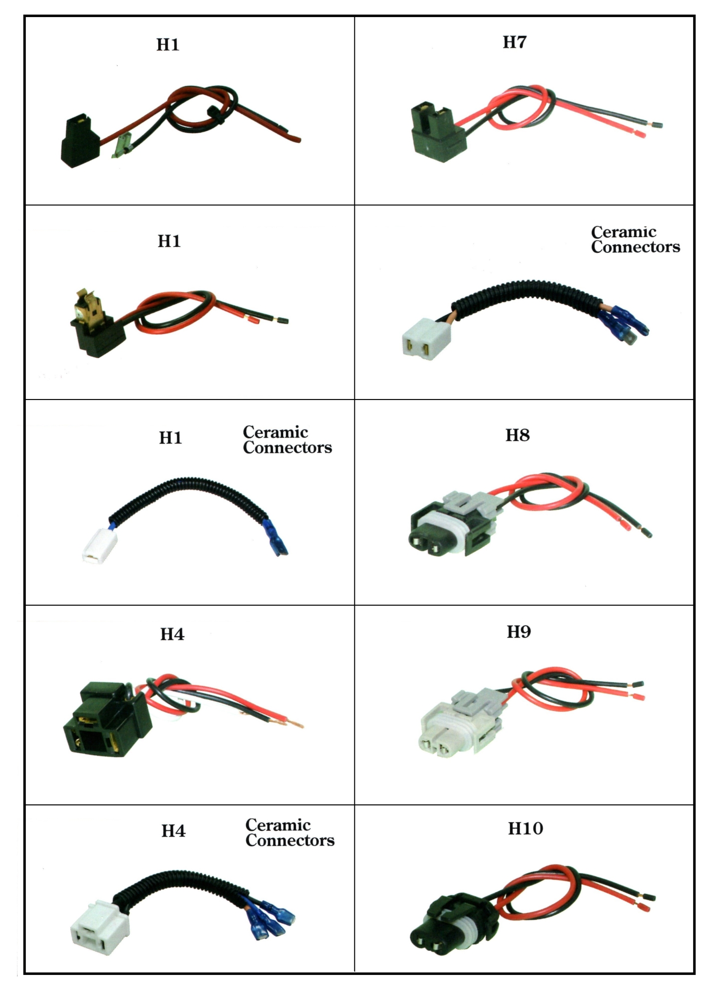 H1~H10 Head Lamp Connector