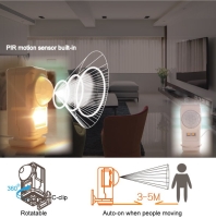 Rechargeable mini PIR motion sensor light