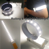 Rolling & straight flashlight