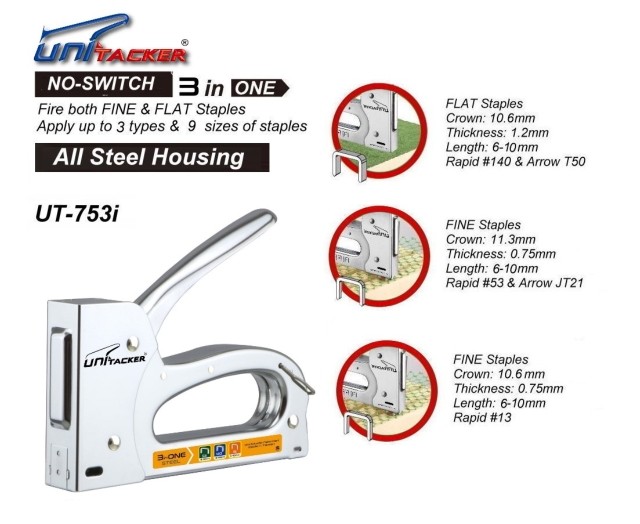 3 in 1 all steel staple gun tacker