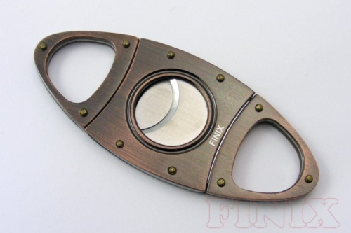 Oval Shaped Cigar Cutters ( All Stainless Steel ) in Ancient Reddish Copper Plated