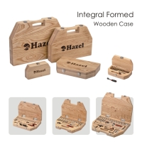 Integral formed wooden case with tools