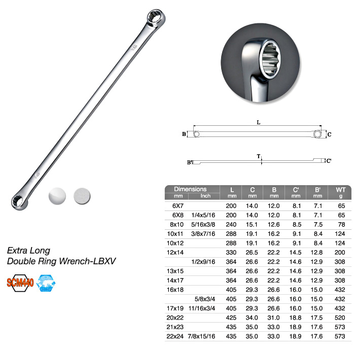 Extra Long Double Ring Wrench-LBXV