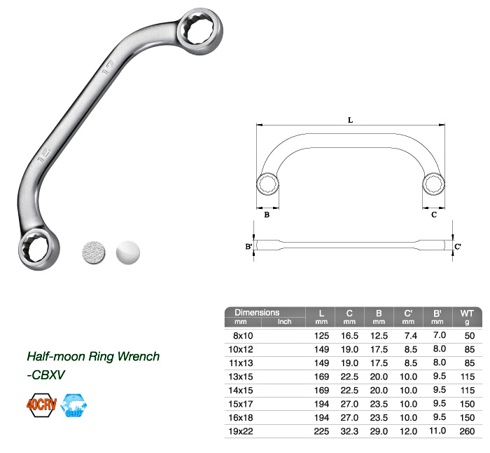 Half-moon Ring Wrench-CBXV