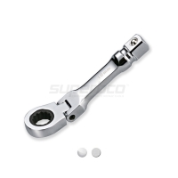 Hinged Ratchet Ring Wrench 3/8