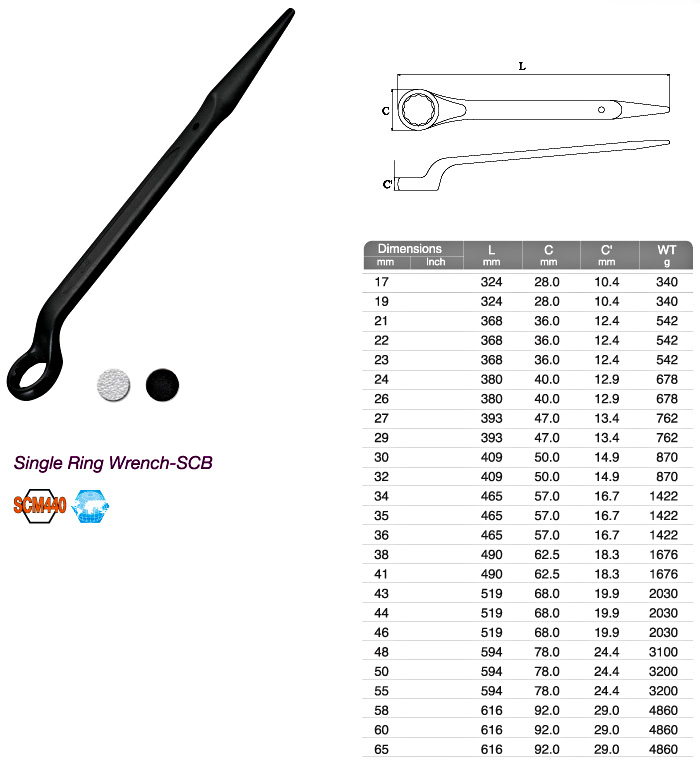 Single Ring Wrench-SCB Single Ring Wrench-SCB