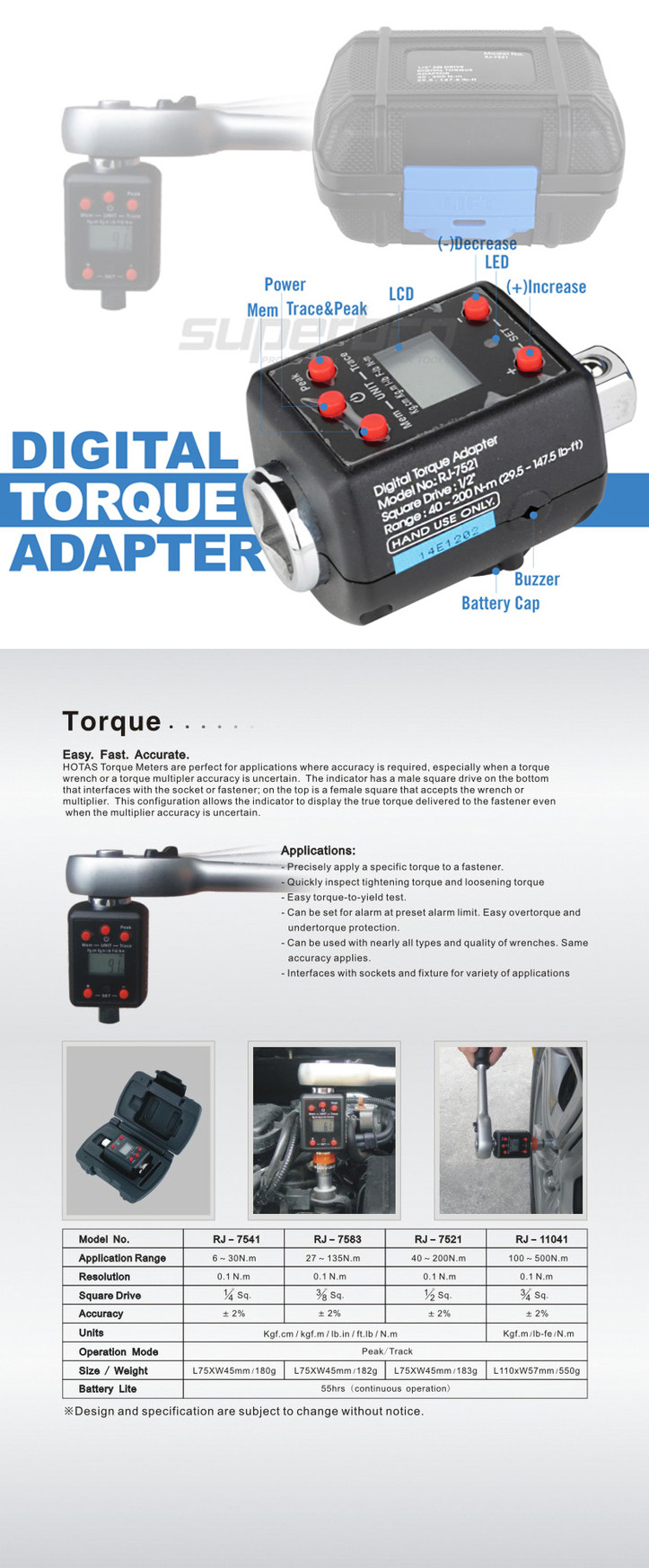 Digital Torque Adapter Digital Torque Adapter