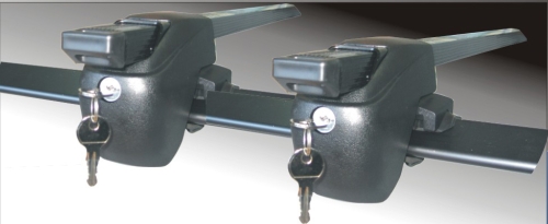 ROOF BAR for car with side rail bar (WITH KEY) BLACK