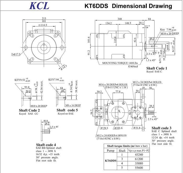 KT6DDS Hydraulic Pump