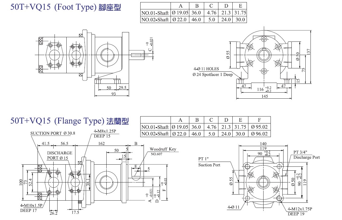 50T+PA Hi-Low Pressure Pump