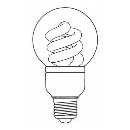 Global Shape Covered Compact Fluorescent Lamp