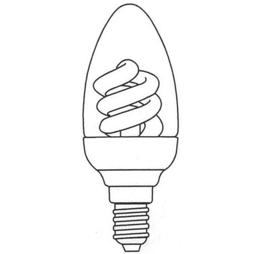 Candle Shape Covered Compact Fluorescent Lamp