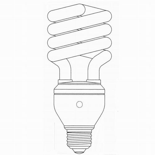 T3 Half Spiral CFL with Sensor