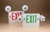 EMERGENCY LIGHT COMBO - EXIT SIGN WITH 2 LED HEAD EMERGENCY LIGHT