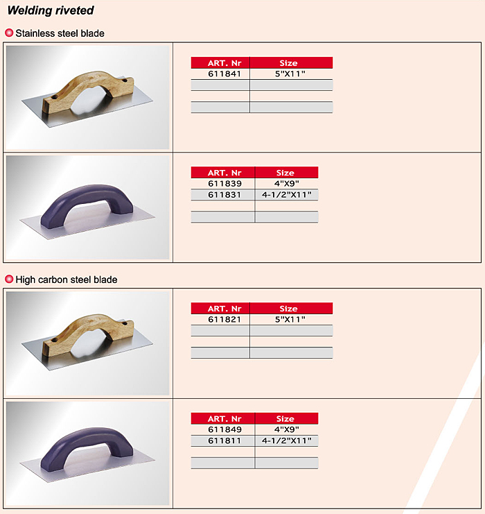 Notch Trowels / Cement Tools/ Cement Tools Notch Trowels / Cement Tools/ Cement Tools