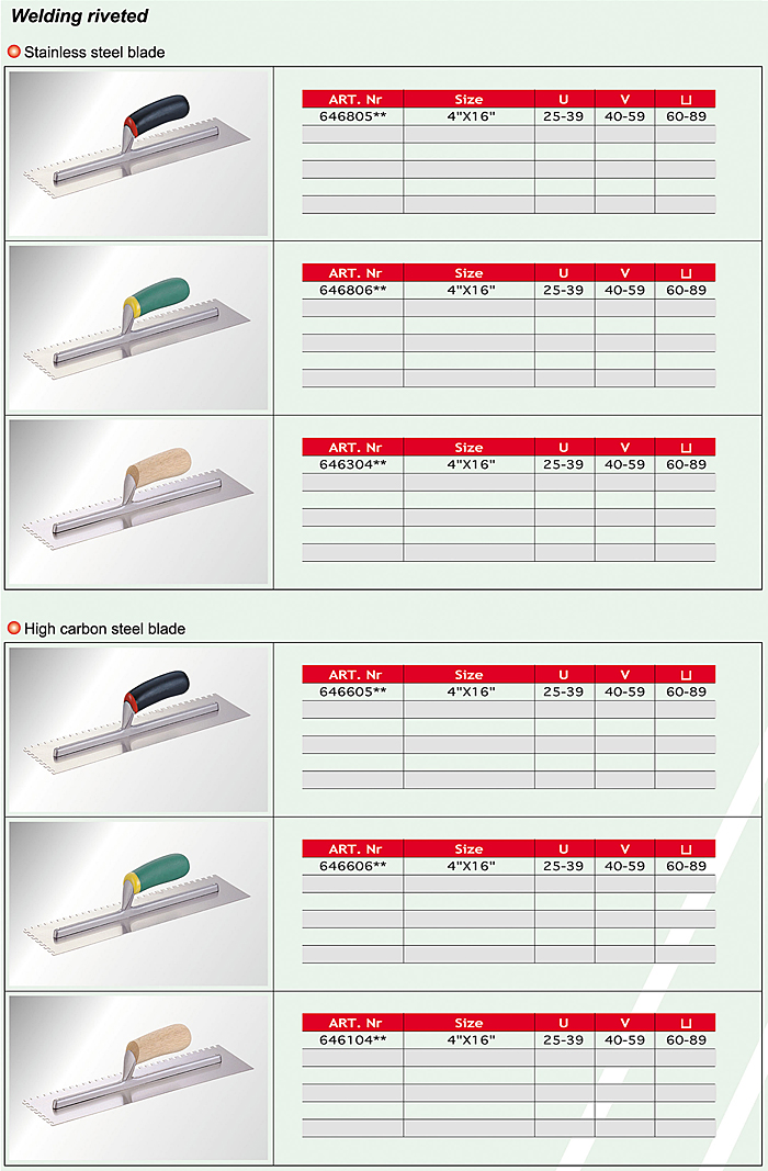 Brick Trowels Wide London / Cement Tools/ Masonry Tools