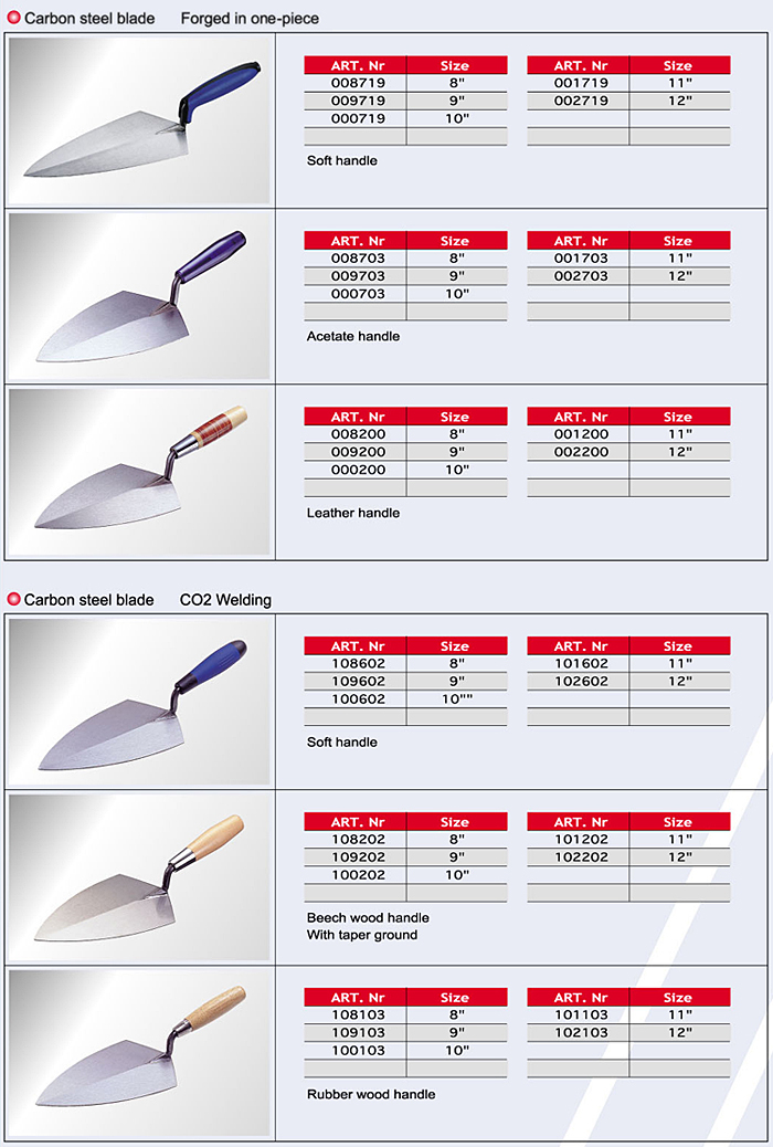 Gauging Trowels / Cement Tools/ Masonry Tools