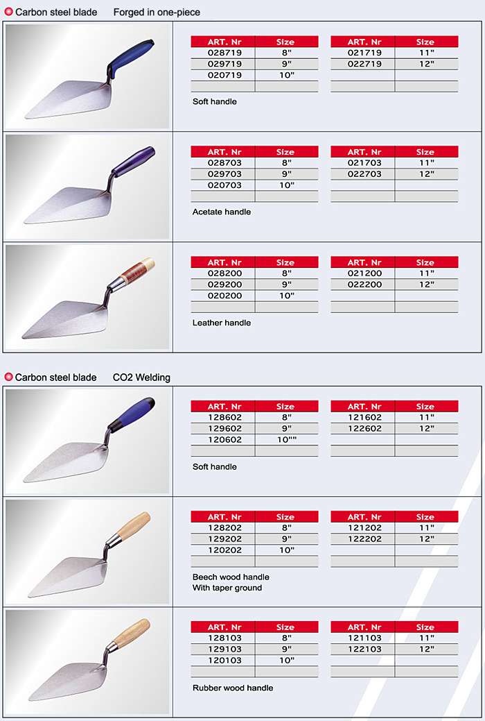 Tuck Pointing Trowels Tuck Pointing Trowels