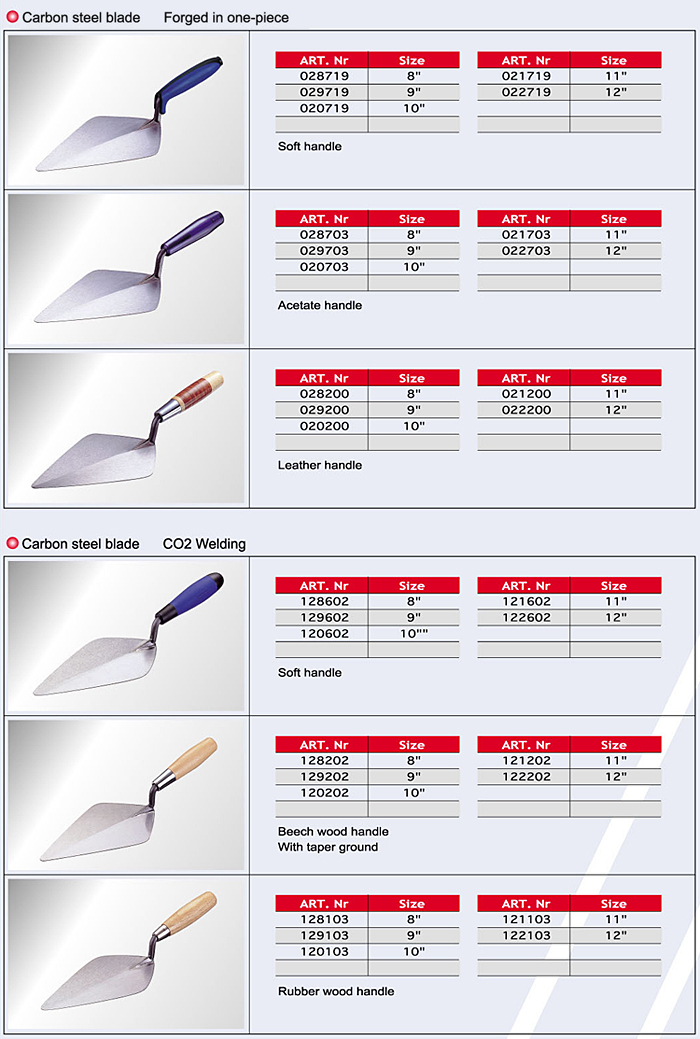 Tuck Pointing Trowels