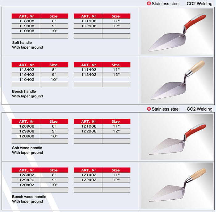 Bucket Trowels / Cement Tools