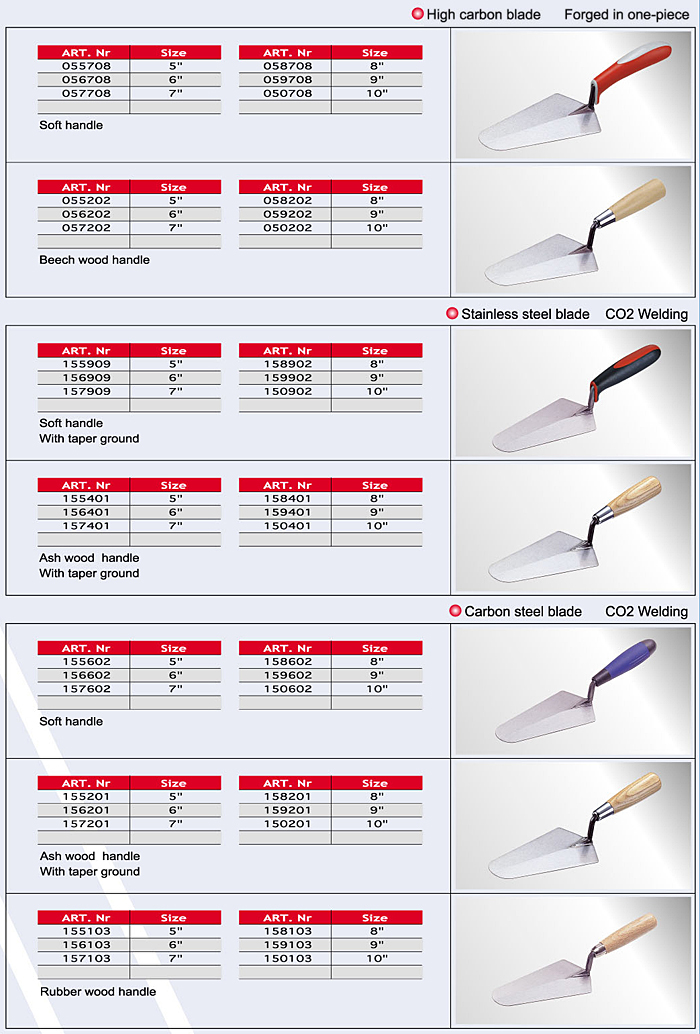 Italian Round Trowels / Cement Tools