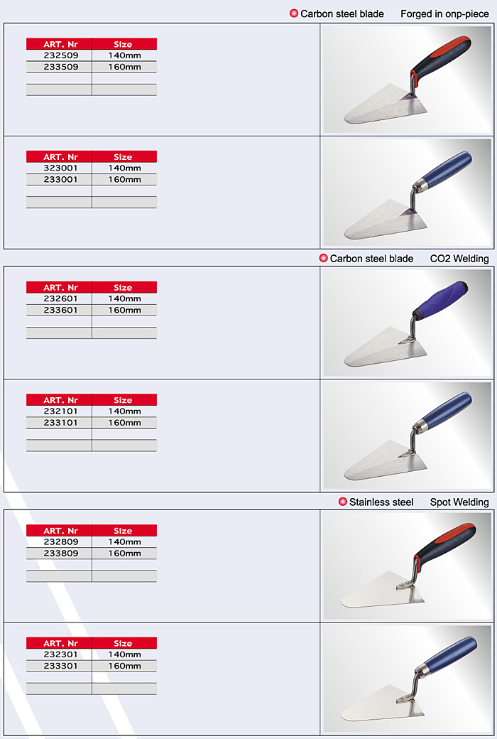 Triangle Trowels/ Cement Tools