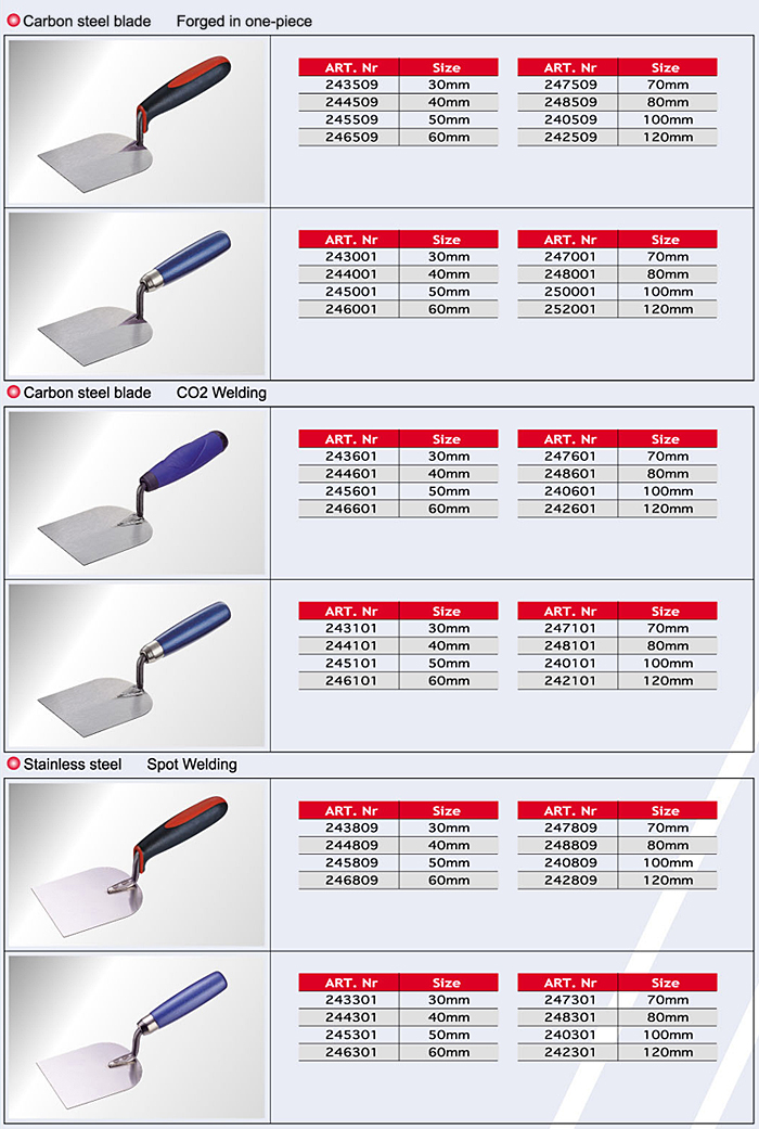 Heart Trowels/ Cement Tools