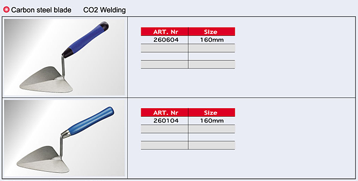 Triangle Pointed Trowels/ Cement Tools