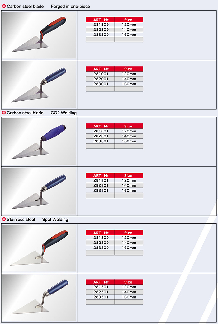 Pointing Trowels Pointing Trowels
