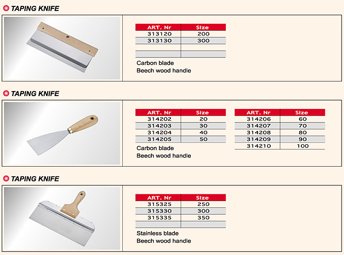 Taping Knife / Stripping Scrapers