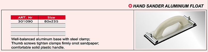 Aluminum Hand Sander Float