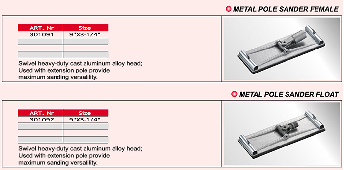 Metal-pole Sander Float Metal-pole Sander Float