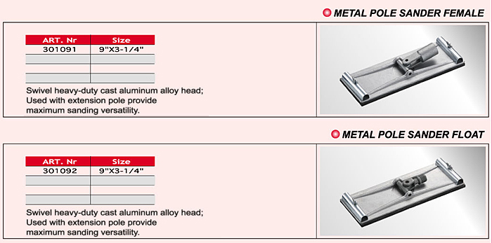 Metal-pole Sander Float