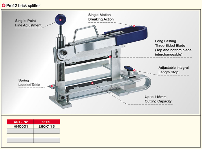 Pro 12 Brick Splitter / Building Tools Pro 12 Brick Splitter / Building Tools