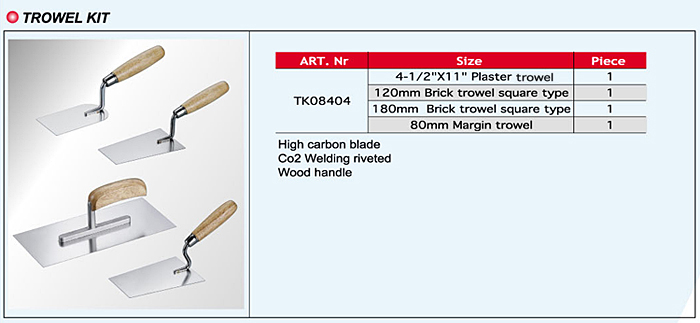 Trowel Kits / Tool Sets / Tool Kits