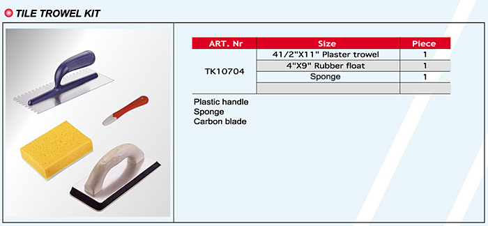 Tile Trowel Kits / Tool Sets / Tool Kits Tile Trowel Kits / Tool Sets / Tool Kits