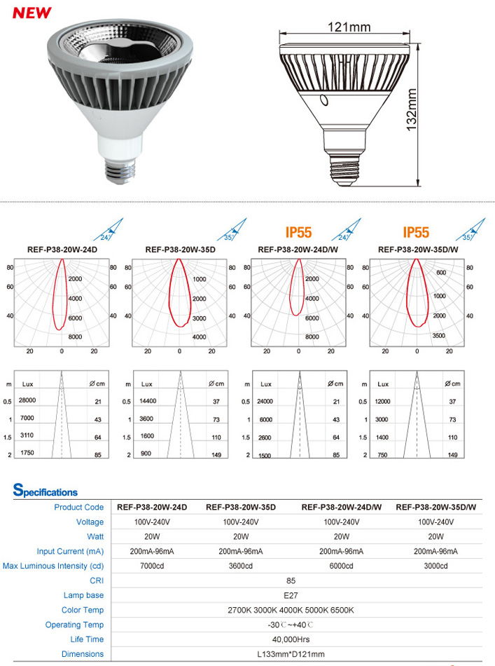 LED Reflector PAR38