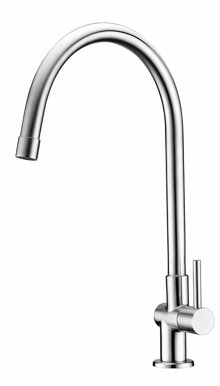 Stainless steel  L-Type Single-Spout Kitchen Faucet