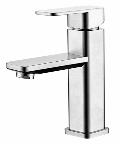 Stainless steel  SINGLE LEVER BASIN MIXER(square)