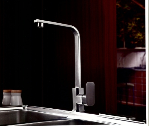 Stainless steel SINGLE LEVER SINK MIXER(SQUARE)