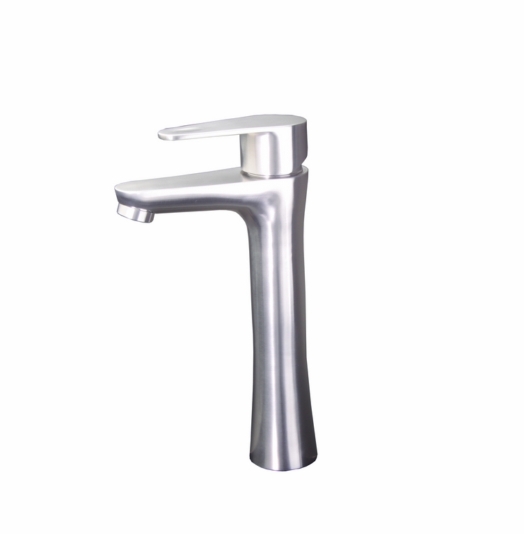 Stainless steel SINGLE LEVER BASIN MIXER