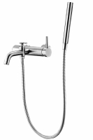 Stainless steel BATH MIXER WITH HANDLE SHOWER