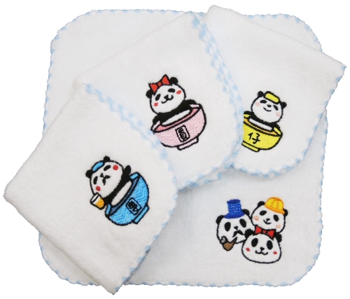 Panda Family Face Towel